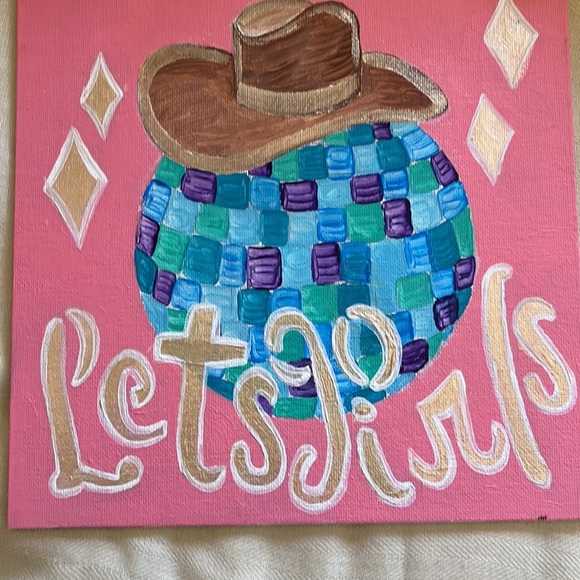 Western Disco Ball Wall Art Painting - Picture 6 of 9
